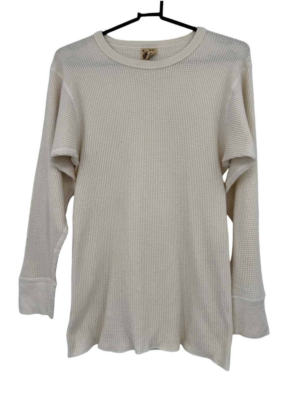 Vintage Saugatuck 80S Cream Thermal Waffle Knit